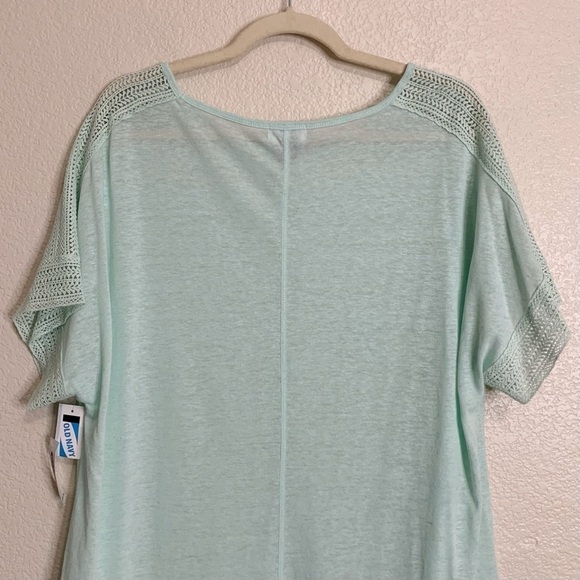 NWT Old Navy Linen Blend Lace Sleeves Lightweight Top, Size 1X - Picture 7 of 12